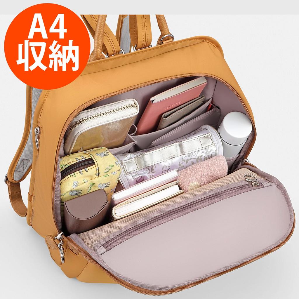 Rucksack with Pocket Ladies A4 Size Multifunctional Orange [Kanana Project] PJ1-4th Anti-Virus No.67645