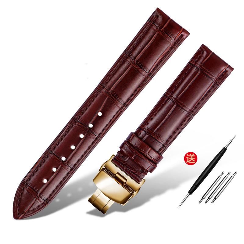 Браслет из натуральной кожи 16 мм, 18 мм, 20 мм, 22 мм, ремешок для часов ro-lex tissot, бамбуковый синий зеленый ремешок для наручных часов