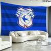 Cardiff City FC Wall Tapestry Aesthetic Wall Hanging Printed Fabric Blanket Decorative Tapestries for Bedroom Living Room Home Decor