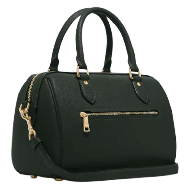 Coach Сумка-портфель Rowan 25 Золотой Логотип Застежка-молния Фурнитура Кожа с тиснением под крокодила Сумка-бостон Сумка через плечо Сумка-кроссбоди Сумка-тоут Средняя CH282-IMRFT