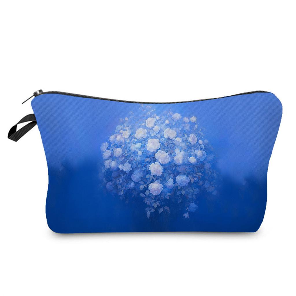 Women Oil painting of flowers Print Cosmetic Bag Toiletries Organize Travel Storage Case 6386