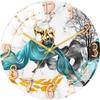 Digital Wall Clock with Low Noise, 30cm/12inch Deer Wall Clock Quartz Clock Quiet Silent Simple Clock for Home Decor Children Room