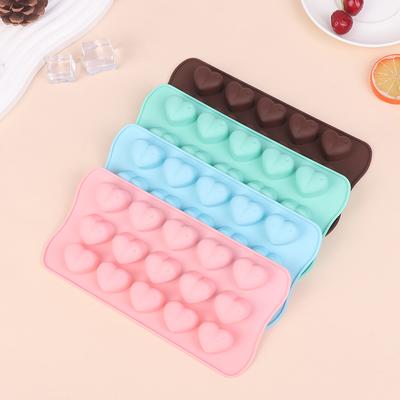 1 шт. 15 отверстий трехмерная силиконовая форма в форме сердца DIY шоколадная решетка для мусса мягкая форма для выпечки конфет
