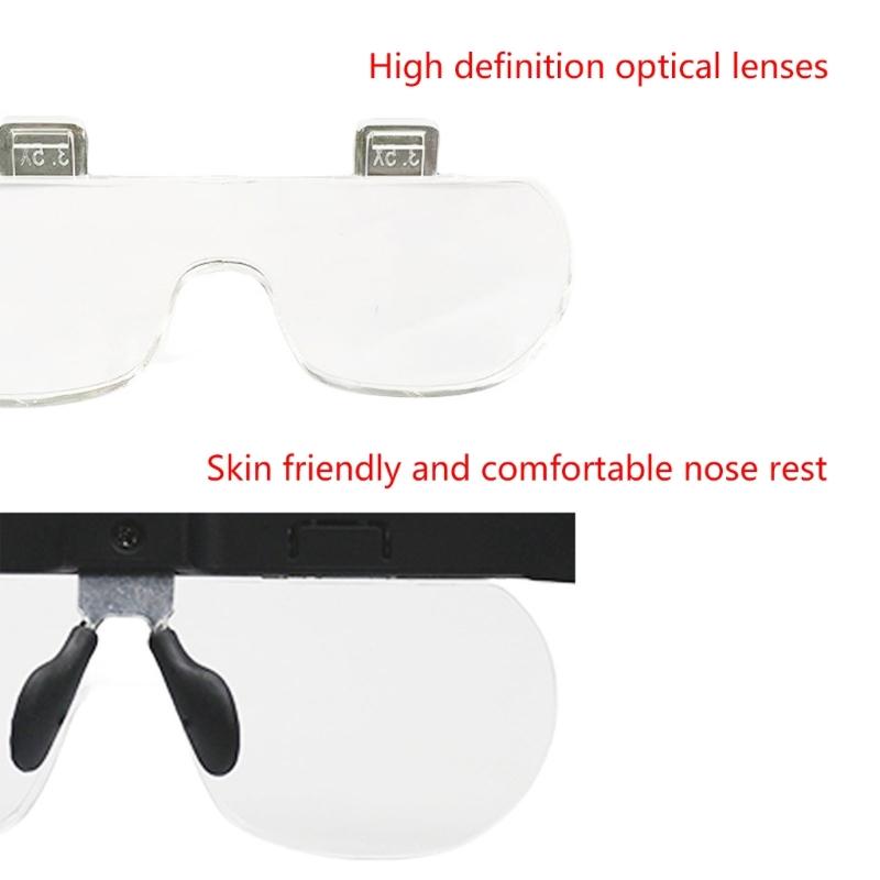 Head Magnifier,Hands Free Headband Magnifying Glasses Professional Jewelers Loupe Headband Magnifying Glass