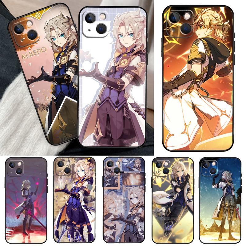Чехол Genshin Impact Albedo для Huawei Nova 12s 12i 8i 11i 9 10 SE Y60 Y70 Y90 Y72 Y73 Y61 Y91 P60 Pro P30 P40 Lite