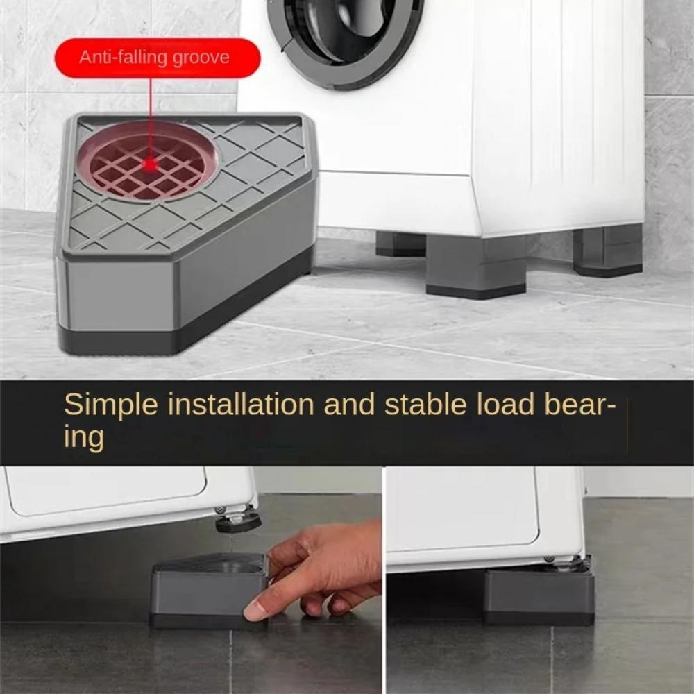 4 шт., усиленные антивибрационные подушечки для стиральной машины, резиновые ножки, коврик, бесшумная стиральная машина, сушилка, опора для мебели, демпферы, подставка