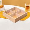 Bamboo Nut Serving Tray Platter Chip Snack Dry Fruit Dish with Lid Food for Farmhouse Office