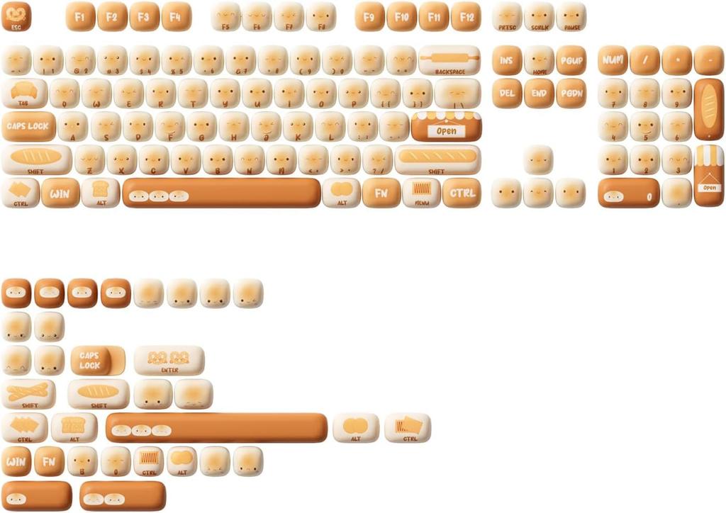 Набор кейкапов Bun Wonderland Профиль MOG PBT Сублимированные кейкапы 138 клавиш [Akko]