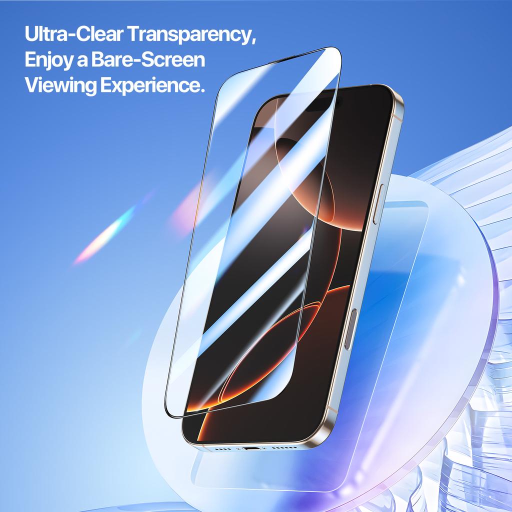 DUX DUCIS Roga Series For iPhone 16 Pro Max Screen Protector 2.5D High Aluminium-Silicon Glass Film with Easy Installation Kit