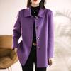 Stylish Woolen Coat with Doll Collar - Regular Fit for Spring, Autumn, and Winter