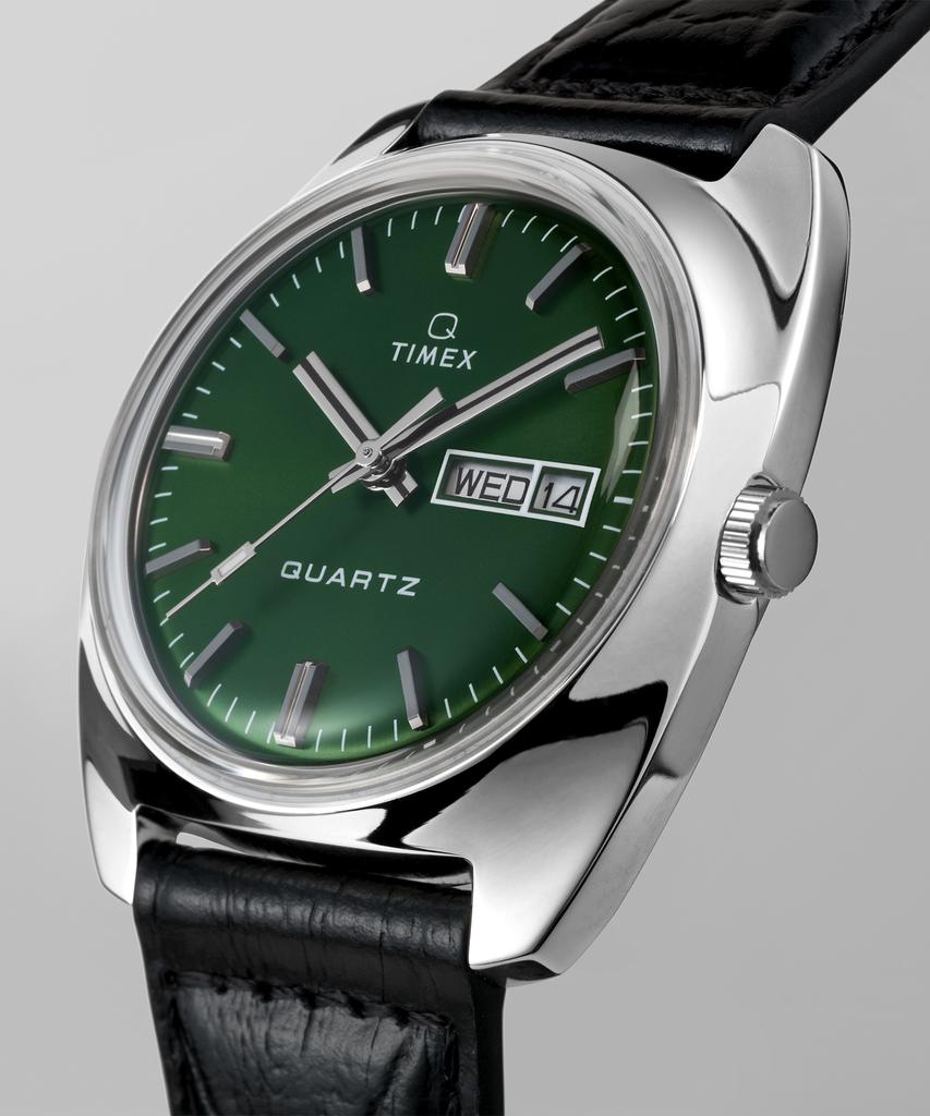 Taimaegseu Q Timex 1978 Day-Date Reissue Dress Watch 37.5Mm