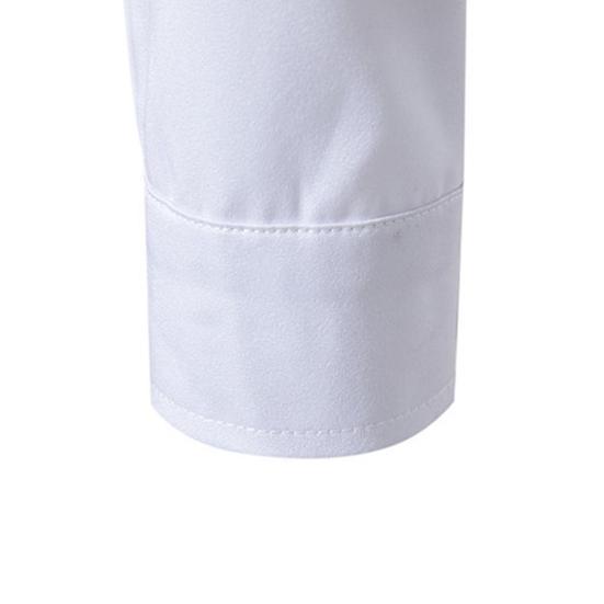 Мужская рубашка в стиле ретро, ​​двубортный Королевский стиль, воротник-стойка с длинным рукавом, однотонный, приталенный, формальный, мягкий дышащий мужской топ средней длины