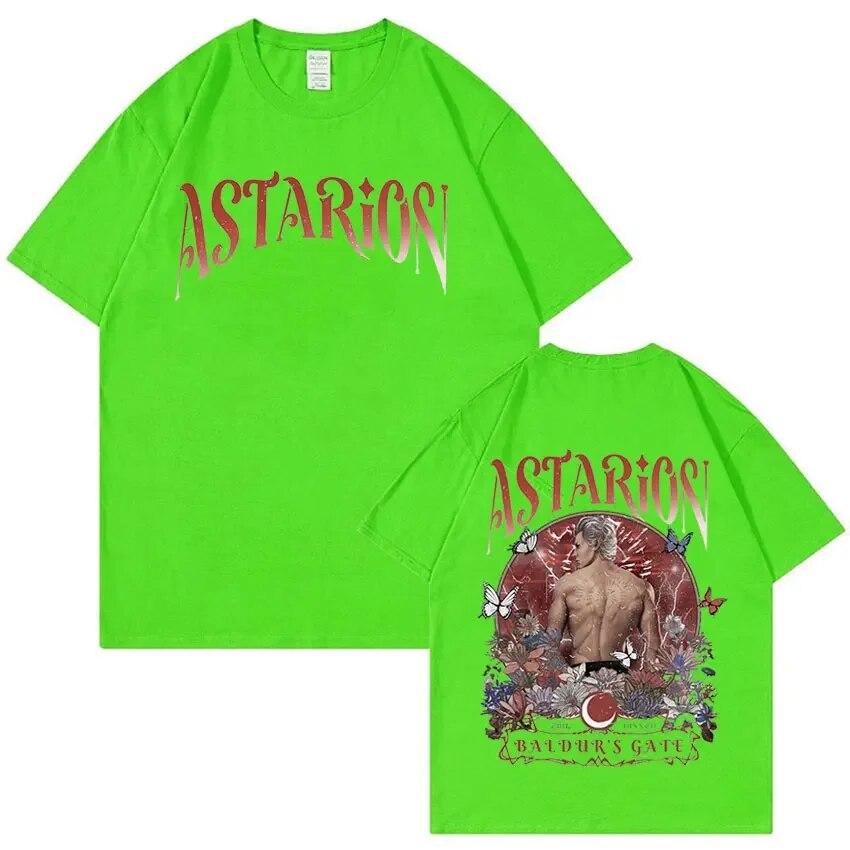 Ретро Astarion Baldur's Gate 3 футболка с принтом унисекс женская повседневная хлопковая футболка с коротким рукавом Harajuku футболки большого размера уличная одежда