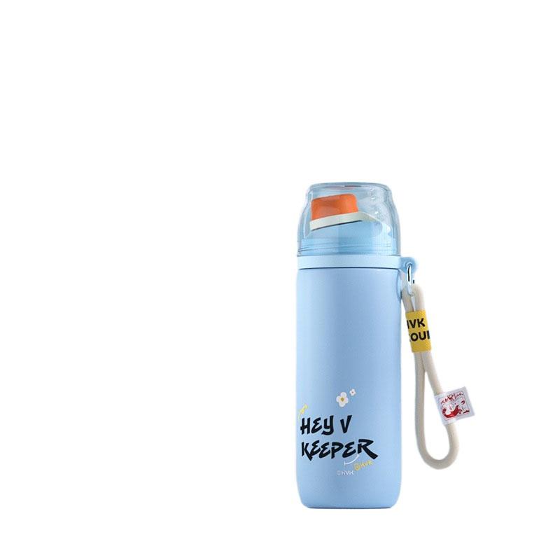 HVK Cute High-Value Thermos for Children And Students Small Cover Bowl Direct Drinking Insulated Water Bottle for Primary School