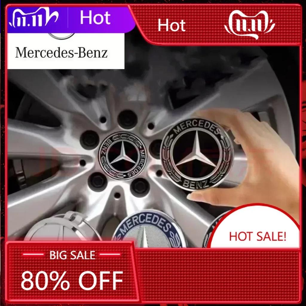 Car Sticker For Mercedes Benz 4pcs 60MM Car Wheel Center Hub Caps Cover decorate Accessories For MERCEDES BENZ AMG W204 W126 W20