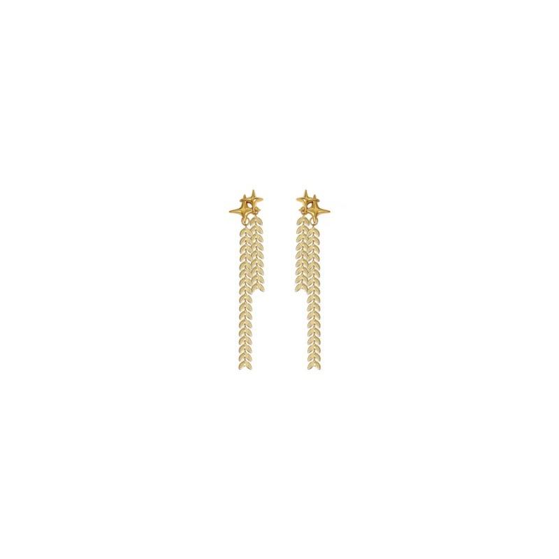 French high-end wheat ear fringed earrings women's ins new fashion design earrings versatile personality temperament earrings