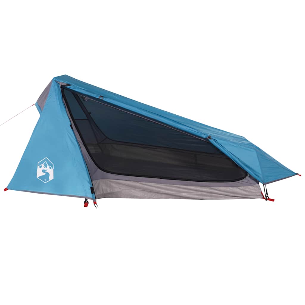 1 Person Tunnel Tent Blue Waterproof