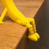 3D-печатная фигурка банана с шарнирными ногами, подвижными суставами, Банан-игрушка-антистресс, Мультяшный фрукт, Настольное украшение