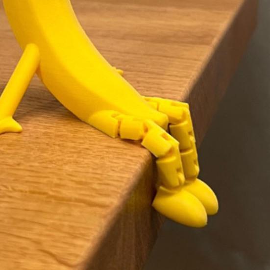3D-печатная фигурка банана с шарнирными ногами, подвижными суставами, Банан-игрушка-антистресс, Мультяшный фрукт, Настольное украшение