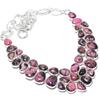 Rhodonite Gemstone Handmade 925 Silver Jewelry Necklace 18" JCN484-76