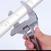 Adjustable Aluminum Alloy Wrench with Short Handle 6 To 68mm Wide Opening Jaws Spanner Nut Tool for Bathroom Washbasin