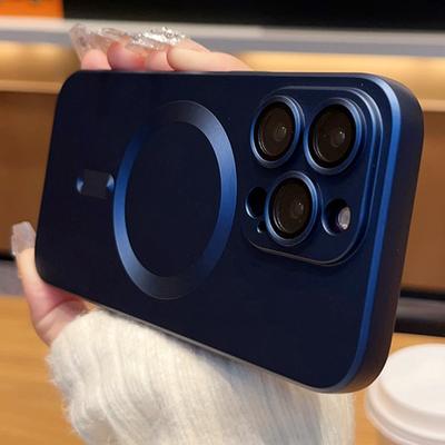 Магнитные чехлы для телефонов Magsafe с беспроводной зарядкой для iPhone 15 14 13 12 11 Pro Max Plus, защитный чехол для камеры, аксессуары