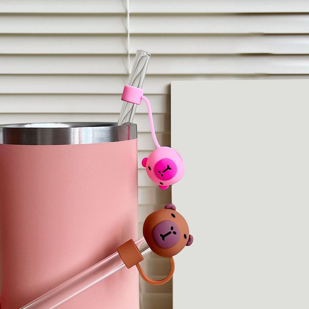 Cup Accessories Drinking Dust Cap Dust-proof Straw Tips Cover Silicone Straw Plug Water Glass