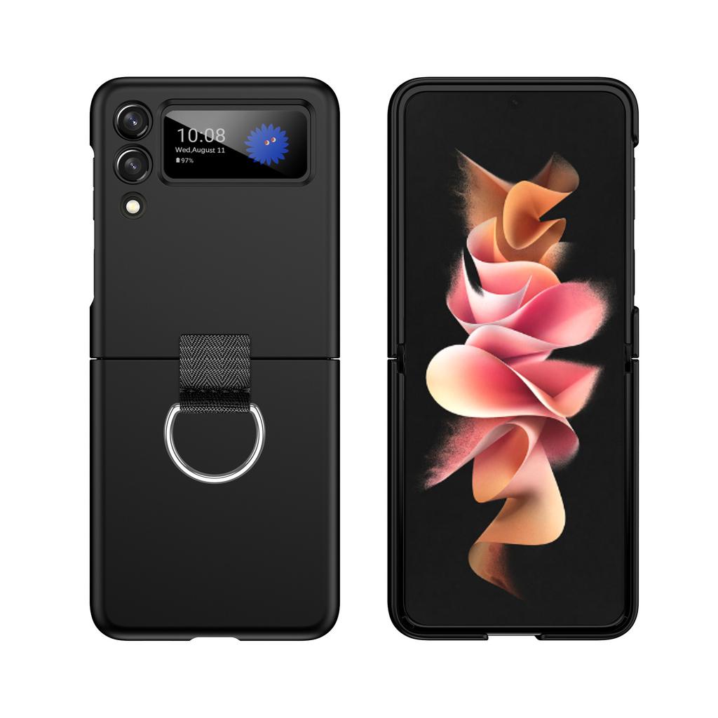 Применимо к Samsung zFlip7 ультратонкий чехол для мобильного телефона складной экран матовый лента вытяжной шнурок кольцо Z flip4 защитный чехол