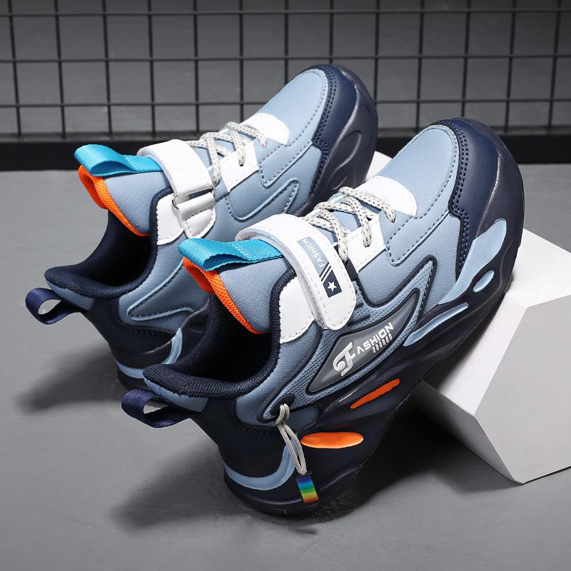 Детская обувь Спортивная обувь для мальчиков Зимняя хлопковая обувь Обувь для мальчиков Средние и старшие дети и ученики начальной школы Бег Утепленная для сохранения т