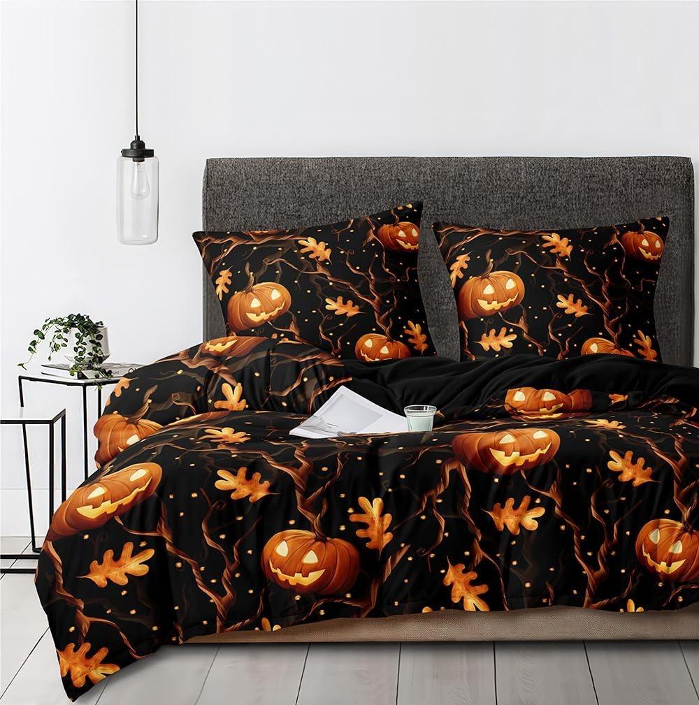 3D Printed Gothic Skull Rose Microfiber Duvet Cover Soft and Comfortable 3-piece Bedding Set with Zipper and 2 Pillowcases