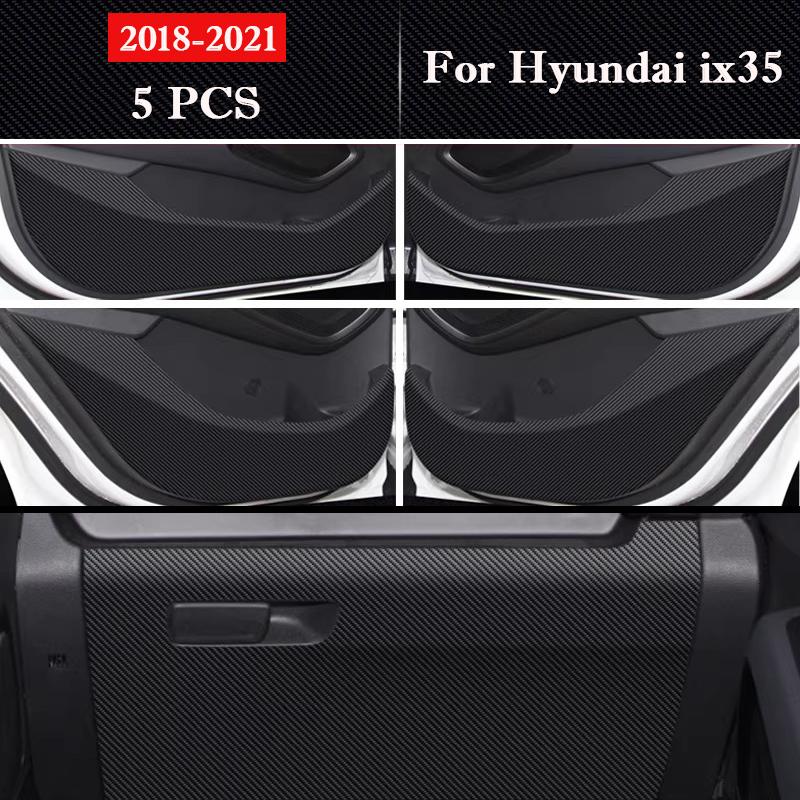 For Hyundai ix35 2010 - 2025 Car Door Anti Kick Pad Glove Box Protection Sticker Scratch Resistant Film Interior Accessories