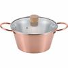 Wahei Freiz Tsubame-Sanjo Pure Copper Saucepan, 20cm, Gas Stovetop, with Lid, Made In Japan, Chitose, CS-023