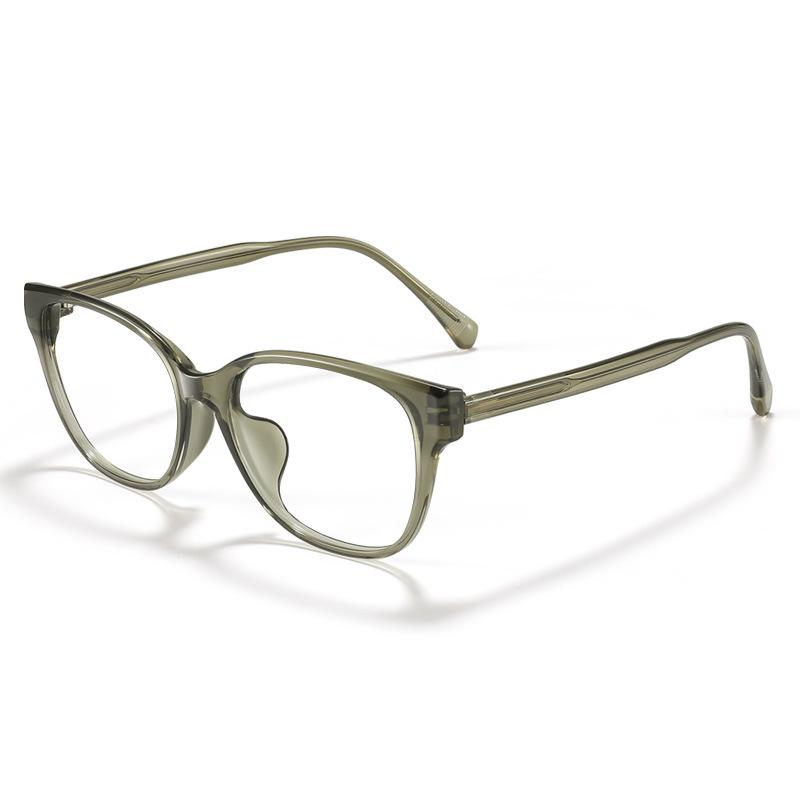 Large-frame glasses make women's faces look smaller B8818Whitening plain mirror TR90Square and round frame eyeglasses for nearsightedness