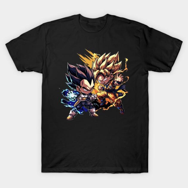 Asian Size Cotton Unisex Tshirt Print T-shirt Vegeta And Goku T-shirt No-Cut Print Regular Fit
