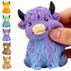 Сенсорная игрушка «Шотландская корова» для медленного сжатия, Сенсорные игрушки, Стресс-болл «Шотландская корова», Подарок, Снятие тревожности, Игрушка-антистресс, Сувенир на вечеринку