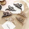 Gothic Snake Design Rhinestones Hair Claw Metal Luxury Hair Crab Exquisite Hairpin Barrette for Women Girls Halloween Accessory