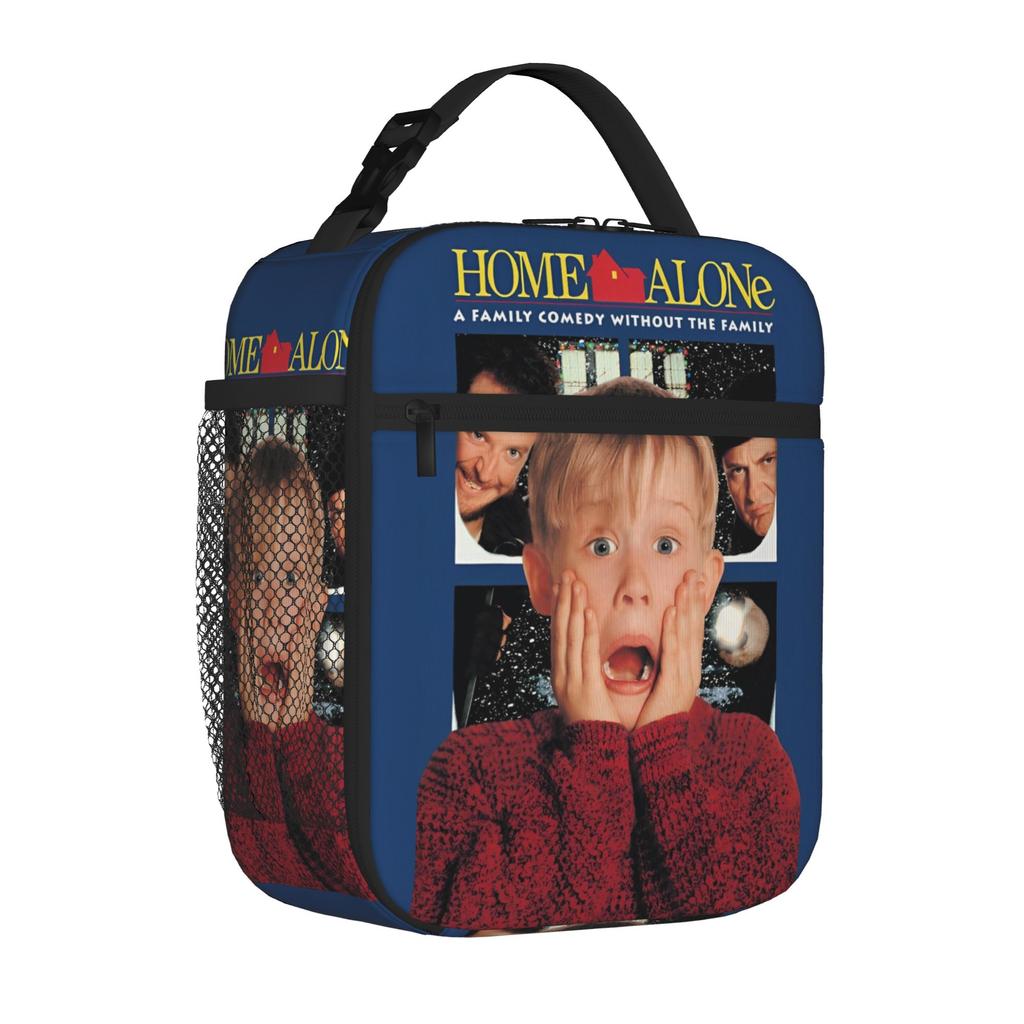 Home Alone Macaulay Culkin Tote Insulated Lunch Bag Kevin Comedy Carry Food Bags Leakproof Cooler Thermal Bento Storage Box