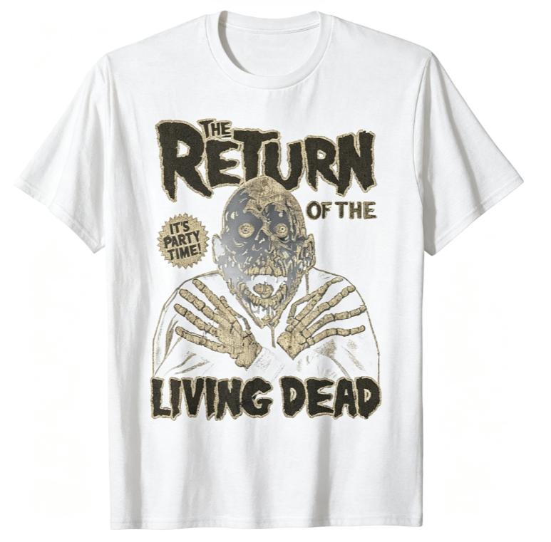 2026 Vintage Return Of The Living Dead Move Horror Fans Tshirt Breathable Tee Streetwear Oversized Loose
