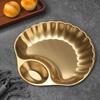 Stainless Steel Snack Tray Set with Dipping Bowl Fine Polished Design Sandwich Serving Tray for Sushi Chips Dumplings Salads