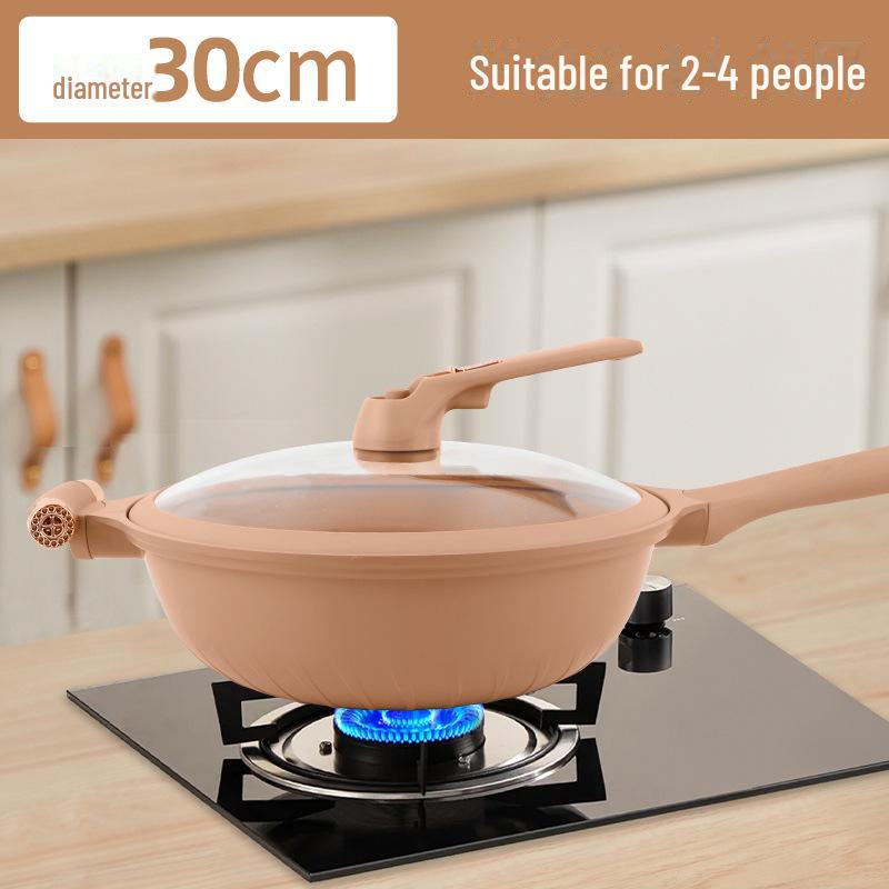 Бездымная керамическая газовая плита с антипригарным покрытием и индукционная сковорода