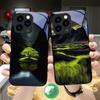 Рисунок «Лесной ручей» Подходит для iPhone 16E 17 Pro Max 15 Pro 14 13 Plus 12 mini 11 16 Air 17Pro Магнитный Стеклянный Чехол для Телефона