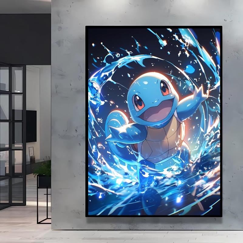Japanese Anime Canvas Paintings Pikachu Poster Cartoon Character Picture Bright and Clear Colors High Quality Home Decor