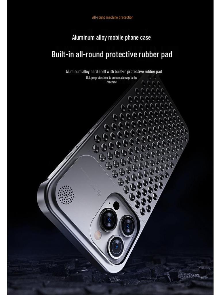 Универсальный металлический чехол-ароматерапия для iPhone 13-15 Pro Max