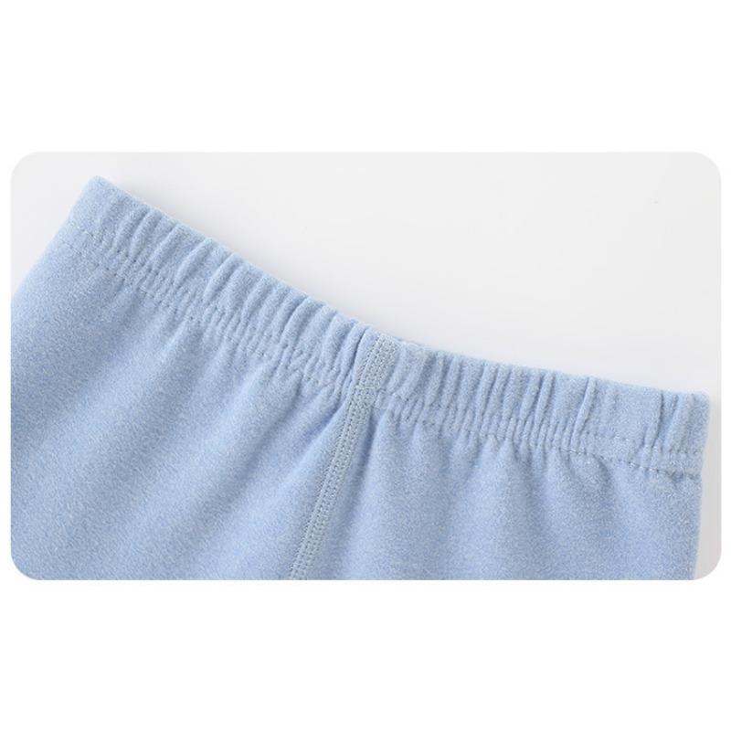 Двусторонний детский термокомплект - Начес и бесшовные бока для дома и базового слоя | Теплая пижама из 2 предметов и домашняя одежда для мальчиков и девочек