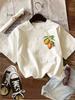 Chic  Women's Retro Print T-Shirt Soft Crew Neck Short Sleeve Top Vintage Shirt Short Sleeve Summer Clothes