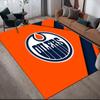Edmonton Oilers Flannel Pattern Square Carpet,Area Rug,Carpet Rug for Living Room Bedroom Sofa Playroom Decor,Non-slip Floor Mat