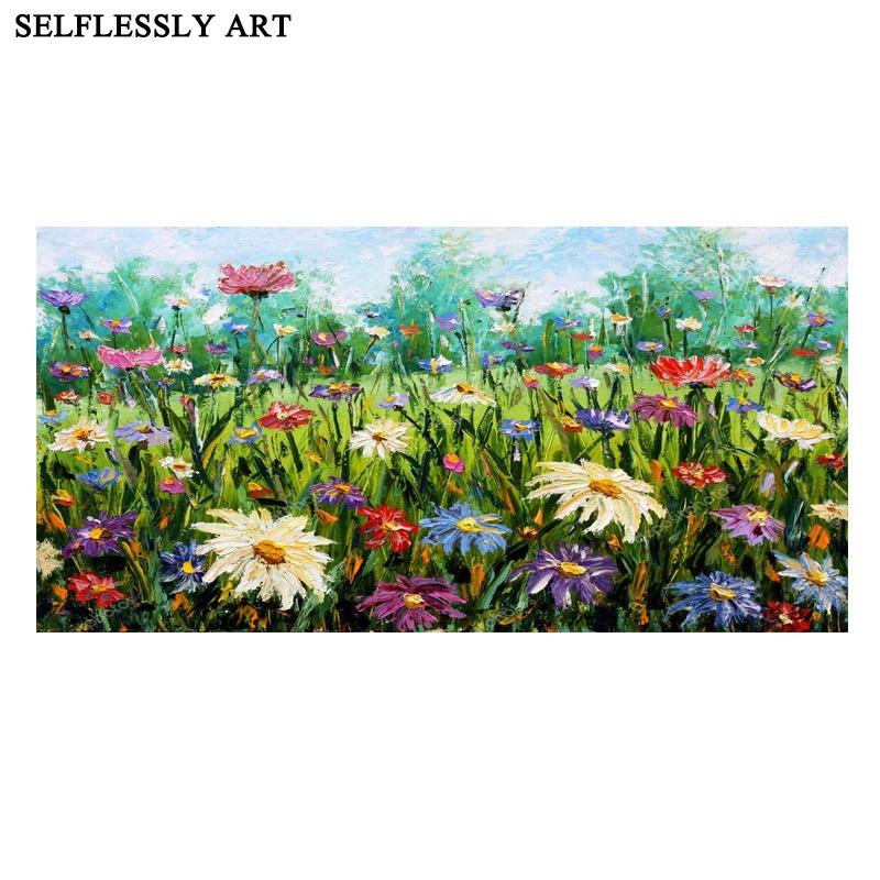 Абстрактные цветы, картина маслом на холсте, настенные художественные постеры и принты, настенные панно для гостиной, спальни, скандинавское искусство, домашний декор