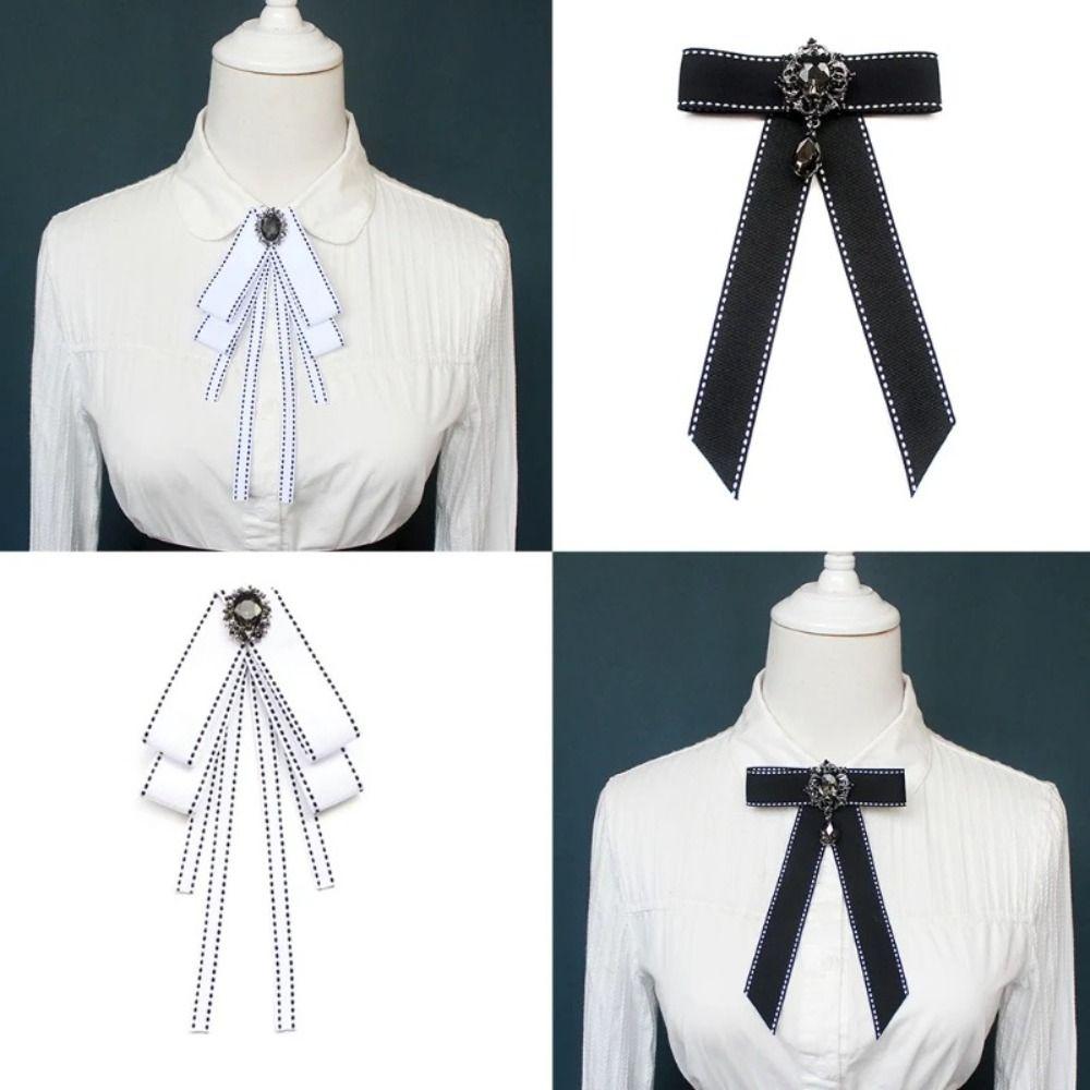 Brooch Women's JK Bow Tie Polyester Fabric Bowknot Shirt Bowtie Fashion Ribbon Bow Tie Shirt