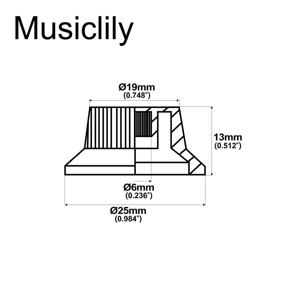 Musiclily Pro Inch Standard Stratocaster 1 2 для гитар Stratocaster производства США, хромированный набор ручек управления громкостью и тембром., (Набор 3)