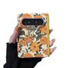 Ретро-желтая ромашка подходит для чехла-книжки для мобильного телефона Huawei Pura Max со складным экраном, с двойной центральной осью, магнитная защитная обложка с присоской.